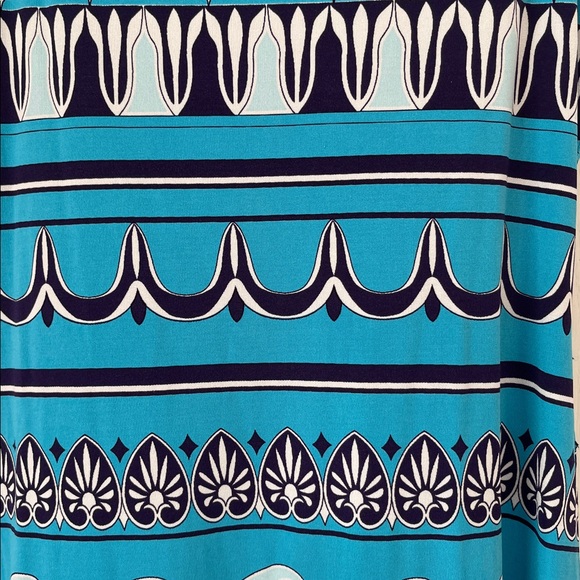 Tory Burch silk Sleeveless Blue Patterned Shift Dress, M - Picture 3 of 3